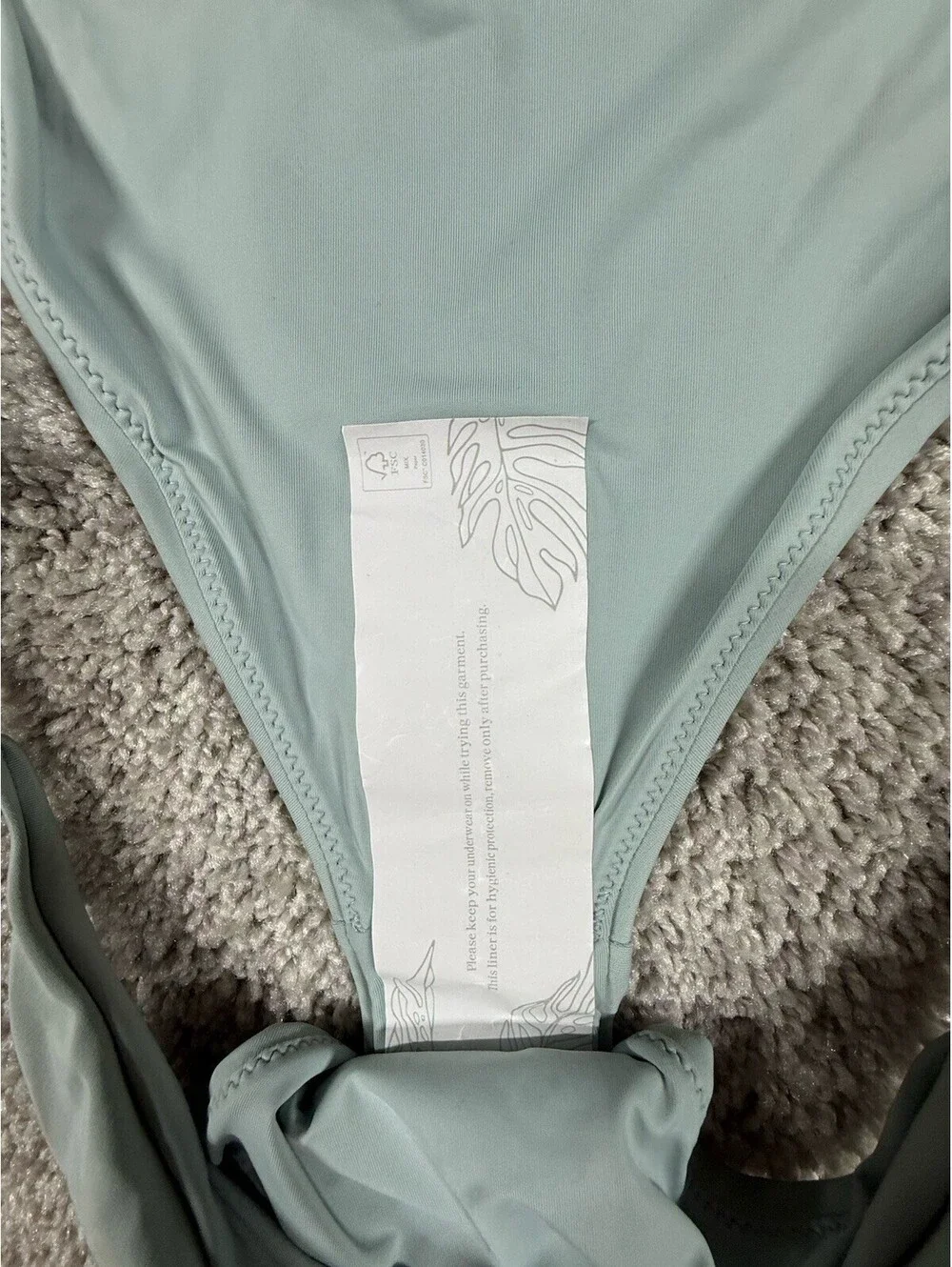 NWT Prana Hana Highway Bikini Bottom Size Large Saltwater Blue Tie Sides